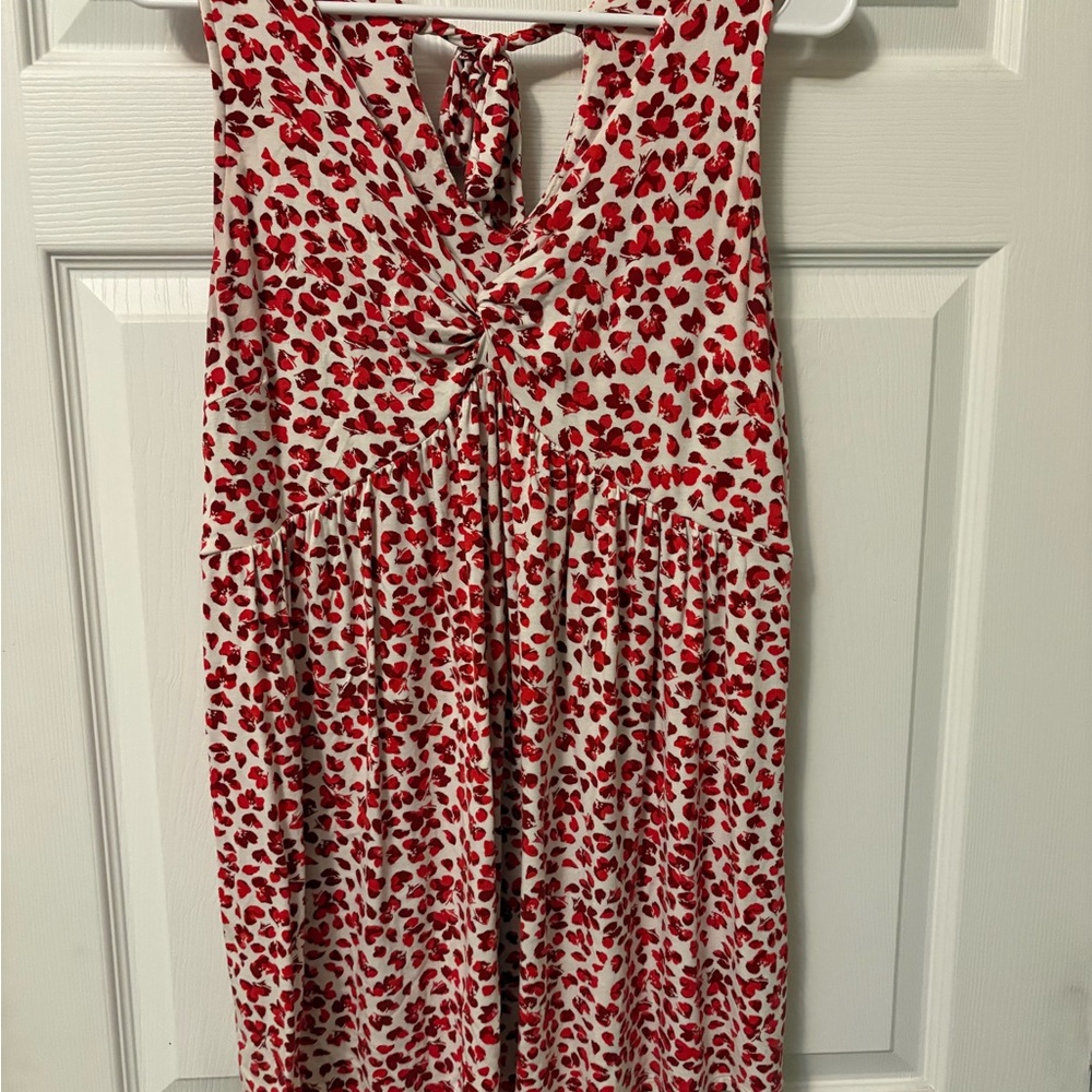 Ingrid & Isabel Red and White Sleeveless Maternity Tunic